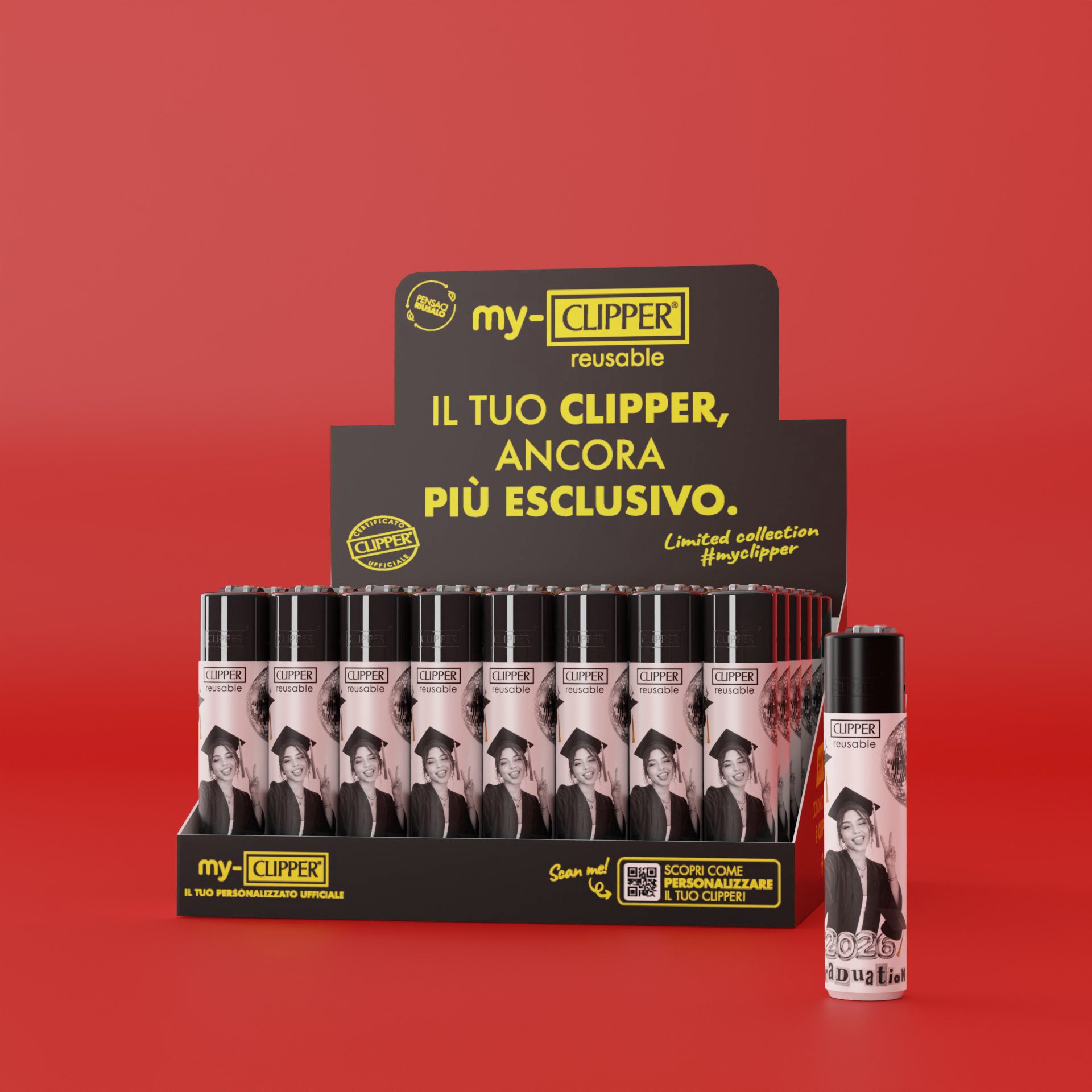 Clipper Personalizzato Graduation Shot – Box 48 pz
